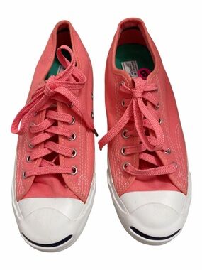 Converse Jack Purcell Coral Pink Canvas Low-Top Sneakers